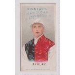 Cigarette card, Horseracing, Kinnear, Jockeys (Different, small caption), type card, Finlay (gd)