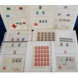 Stamps Collection of mainly Red Cross Finnish stamps 1920-1972 in blocks, sheets and FDCs. 100s