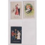 Cigarette cards, Redford & Co, Naval & Military Phrases, three cards, 'Fall Out' (crease), 'Take