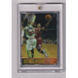Trade card, Basketball, 1996 Topps, Michael Jordan, scarce chrome silver card, no 139 (vg) (1)