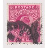 Stamp, GB KEVII 5s bright carmine SG263 Used cat £220