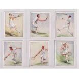 Cigarette cards, Wills, Lawn Tennis, 1931, 'L' size (set, 25 cards) (vg)