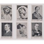 Trade cards, Moffat Bros. (confectionery) Cinema Artistes 'L' size, 15 cards, nos 26, 27, 29, 30,