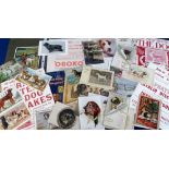 Dogs, a collection of advertising ephemera to include Spratt's 'The Friend O'Man' and 'A Guide to