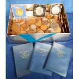 Coins, G.B. coins mainly pre decimal from 1/2ds to Crowns, also first decimal coin sets, 4kg