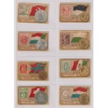 Cigarette cards, South America, Roldan, Flags, Stamps & Coins, 'M' size (82/100, mixed back