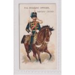 Cigarette card, Franks & Son, Types of British & Colonial Troops, type card, 3rd Hussars Officer,