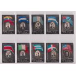 Cigarette cards, Portugal, Anon, Flags with Rulers, 31 cards, plain, coloured backs (fair/gd) (31)