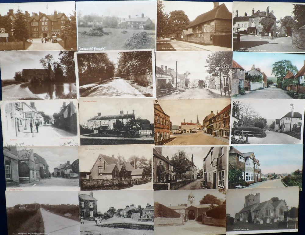 Postcards, Sussex, a collection of approx. 41 cards of Sussex villages and towns with many street