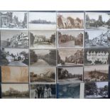 Postcards, a good selection of approx. 100 cards of Cheshire, with RP's of Northwich Subsidence (