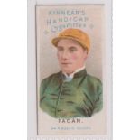 Cigarette card, Horseracing, Kinnear, Jockeys (Different, small caption), type card, Fagan (gd)