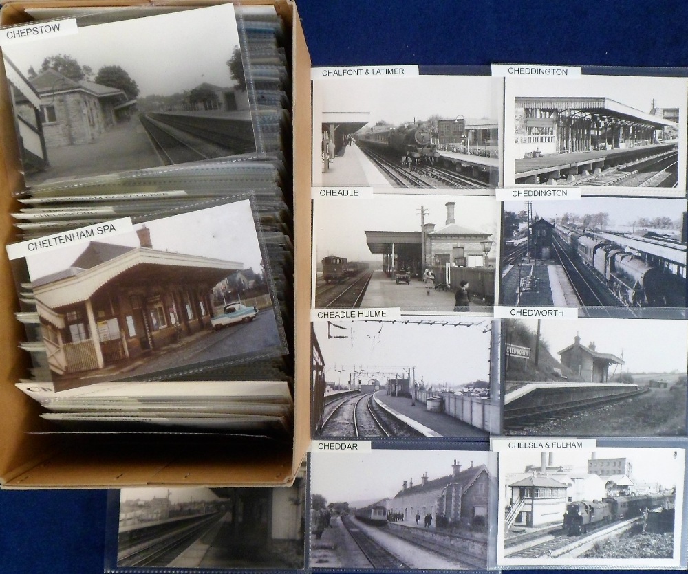 Postcards/photos, Rail, a selection of approx. 400 RP photos and postcards of UK station interiors - Image 2 of 2