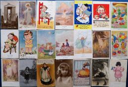 Postcards, Children, a collection of approx. 120 cards, many artist-drawn, artists inc. Attwell,