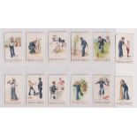 Cigarette cards, Faulkner's, Nautical Terms, 1st Series (set, 12 cards) (good) (12)