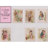 Cigarette cards, South America, La Mutua, The Language of Flowers, 'M' size, (43/45 missing nos