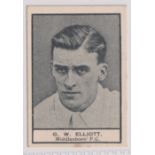 Trade card, Crescent Confectionery, Sportsmen, Football, type card, G.W. Elliott, Middlesbrough