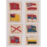 Tobacco silks, Ardath, Flags, 6th Series (11/25), 'M' size, nos 1, 3, 6, 9, 10, 11, 13, 15, 17, 18 &