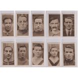 Cigarette cards, Hill's, 3 sets, Famous Footballers (Brown, 50 cards), Famous Footballers (Coloured,