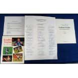 Autographs, Football, England, a large printed sheet detailing the 30 players chosen by Glen