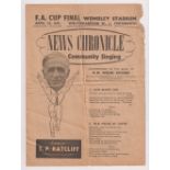 Football, FA Cup Final 1939, Wolverhampton Wanderers v Portsmouth News Chronicle Community Singing