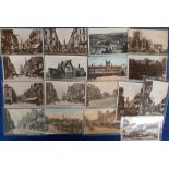 Postcards, a 3 County selection, Warwickshire (52 inc. 27 RP's), Worcestershire (41 inc. 19 RP'