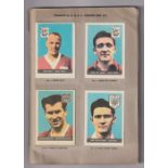 Trade cards, A&BC Gum, Footballers (1958), set of 92 cards (1-46 & 47-92) laid down in special album