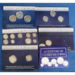 Coins, USA, 'A Century of U.S. Silver Coins', PCS Stamps & Coins complete collection of 19 US silver