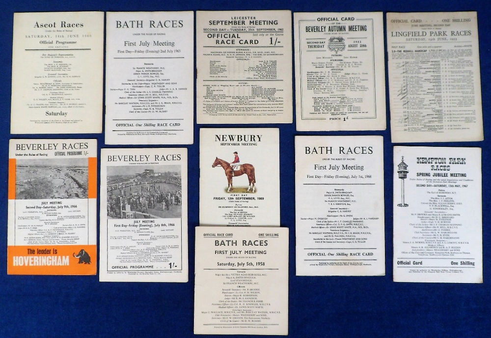 Horse Racing, Racecards, a collection of approx. 120 Flat Racing cards, all 1950's/60's, many - Image 7 of 8