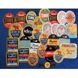 Beer labels, a selection of 29 labels, 12 mainly Smithwicks of Kilkenny Ireland and 17 Kent labels
