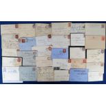 Stamps, Collection of postal stationery, 30 QV envelopes and cards 1840s-1900