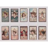 Cigarette cards, USA, BAT, Beauties, Star Girls (Green Net back), (set, 25 cards), (sl edge knocks