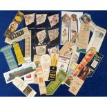 Ephemera, Advertising Bookmarks, 1890s onwards 40+, many die cut, some advertising to include Sun