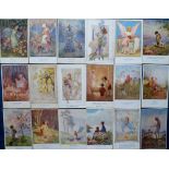 Postcards, Margaret Tarrant, a collection of approx. 30 artist-drawn cards of children, inc.