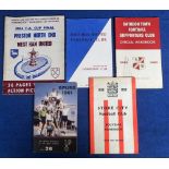 Football handbooks & booklets, Stoke City Handbook 1958/9, Hastings Handbook 1956/7, Swindon