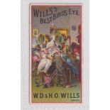 Cigarette card, Wills, Advertisement card, 'Wills's Best Birds' Eye' showing birds around table (