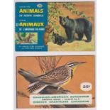 Trade cards, Brooke Bond, Canada, 2 sets, each with an unused special album, Animals of North