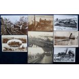 Postcards, a selection of 8 cards and photos of train disasters, inc. 2 RP's of the Salisbury