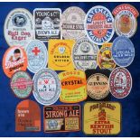 Beer labels, a group of 19 UK beer labels, various shapes, sizes and brewer's inc. Melbourn's Double