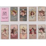 Cigarette cards, USA, ATC, Beauties, Star Girls, (Type Set Back) (set, 25 cards) (mixed condition,