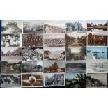 Postcards, a mixed age collection of approx. 140 UK topographical cards with RP's of Market Place