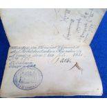 German Passport dated 1871 with German stamp and the words 'seen in the general consulate of the