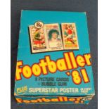 Trade cards, Topps, Counter Display box for 'Footballer 81', opened but appears complete with 48