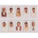 Cigarette cards, Wills, Cricketers, 1901 (set, 50 cards, mixed printings) (3 fair, one with small