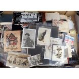 Ephemera, a mixed lot of early to mid 20thC items to include greetings cards, calendars,