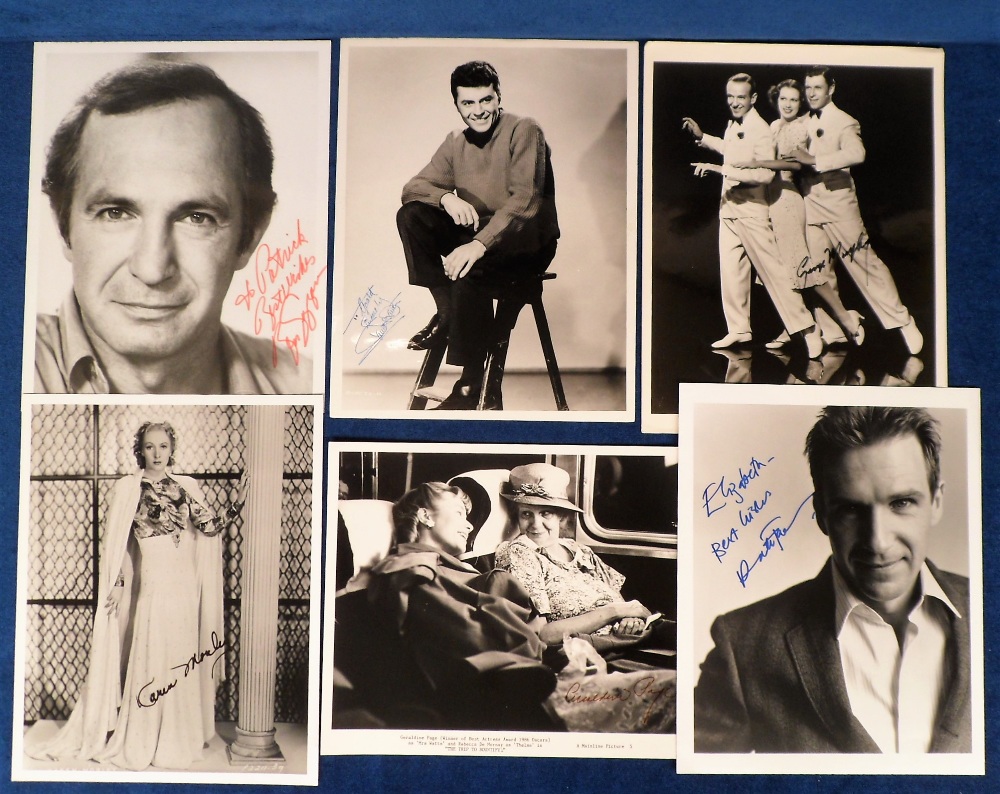 Autographs, CINEMA – Selection of signed 8 x 10 photographs by various Hollywood film stars, some of