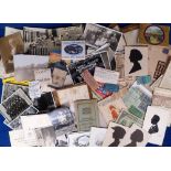 Ephemera, 100+ items of Victorian to 1950s photographs, tickets, postal history, ID cards, funeralia