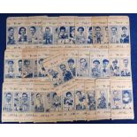 Cigarette cards, Carreras, Turf Slides, Sports (set of 50 cards in uncut pairs) (vg)