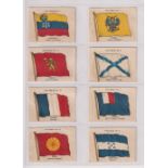 Tobacco silks, Ardath, Flags, 5th Series (21/50), 'M' size, nos 1, 3, 7, 8, 9, 11, 12, 13, 17, 18,