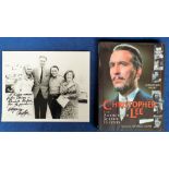 Autograph, CHRISTOPHER LEE – English actor, famous for his roles in the Hammer Films as well as