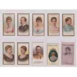 Cigarette cards, Taddy, a collection of 58 cards, Heraldry Series (22/25), Royalty Series (15/25),